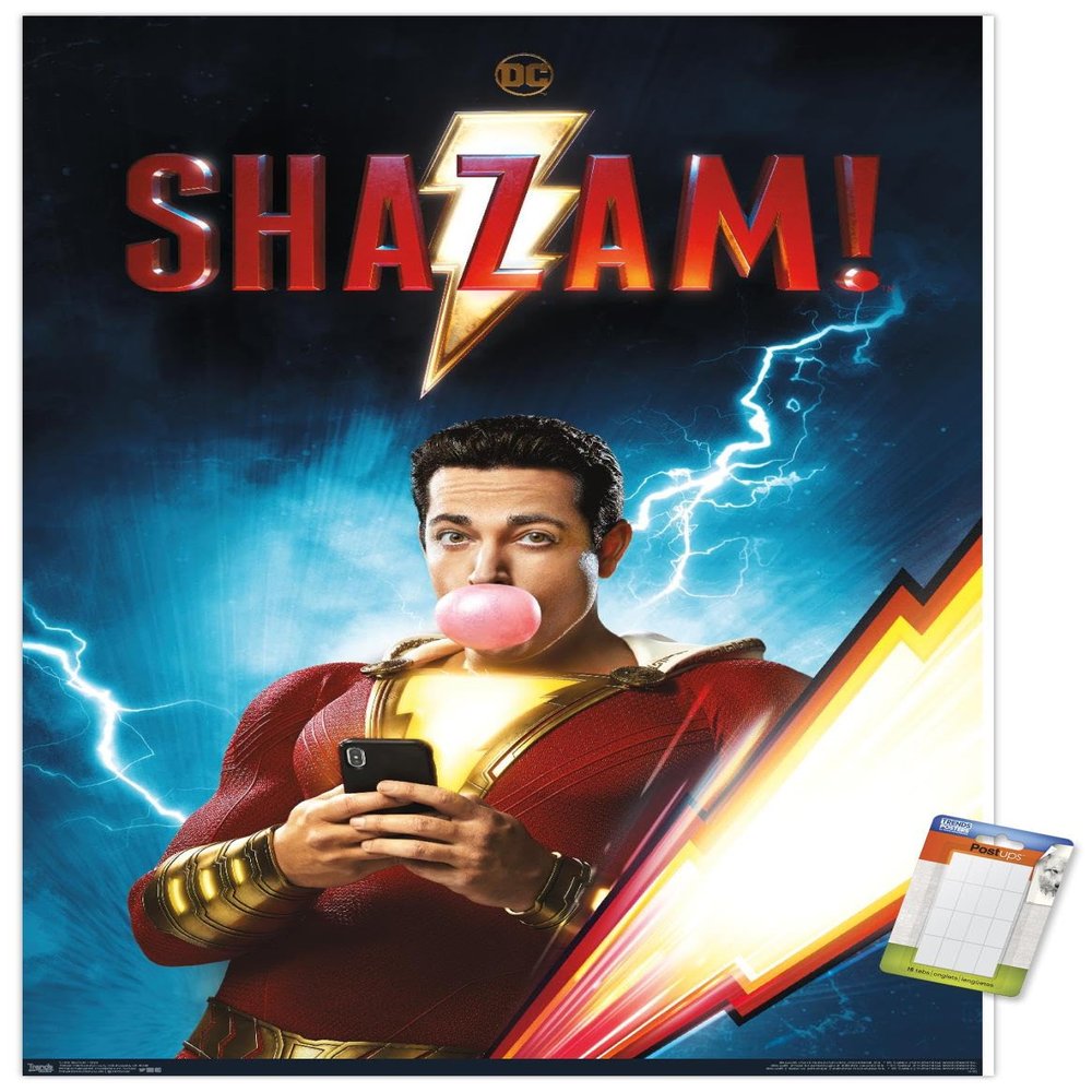 Trends International DC Comics Movie - Shazam - Chill Wall Poster, 22.375" x 34", Premium Poster & Mount Bundle