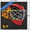 Trends International NHL Chicago Blackhawks - Mask 16 Wall Poster, 22.375" x 34", Premium Poster & Mount Bundle view 3