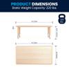 Flash Furniture Wren Adjustable Classroom Activity Table for School and Home, Plastic Activity Table for Kids, 23.625" W x 47.25" L, Natural view 2