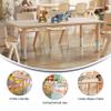 Flash Furniture Wren Adjustable Classroom Activity Table for School and Home, Plastic Activity Table for Kids, 23.625" W x 47.25" L, Natural view 4