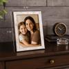 Bey-Berk Mother of Pearl and Silver Plated 5" x 7" Picture Frame with Easel Back, Iridescent Shell Inlay Border, Vertical or Horizontal Display view 2