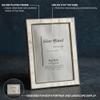 Bey-Berk Mother of Pearl and Silver Plated 5" x 7" Picture Frame with Easel Back, Iridescent Shell Inlay Border, Vertical or Horizontal Display view 3