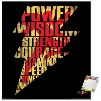 Trends International DC Comics Movie - Shazam - Bolt Wall Poster, 22.375" x 34", Premium Poster & Mount Bundle