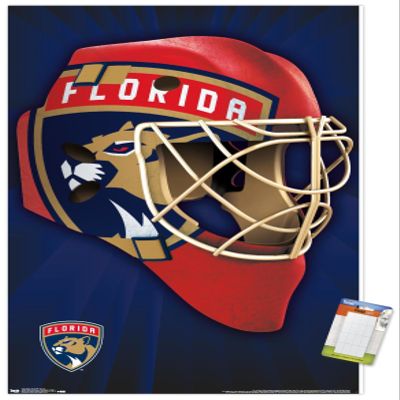 Trends International NHL Florida Panthers Mask 16 Wall Poster, 22.375" x 34", Premium Poster & Mount Bundle