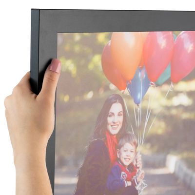 ArtToFrames 27x33 Inch Black Picture Frame, This 1.25 Inch Custom MDF Poster Frame is Black, Great for Your Art or Photos - Comes with Economy Acrylic