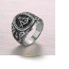 Bansriracha Retro Mason Freemason Masonic Symbols G Templar Rings for Men Punk Cool Master Free Men's Signet Ring Gifts Wholesale (EA724-1, 7) view 2