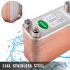 BestEquip Heat Exchanger 3"x7.5" 60 Plates Brazed Plate Heat Exchanger 316L 1/2" BSP FPT Heat Exchanger EATB12 Beer Wort Chiller for Hydronic Heating view 4