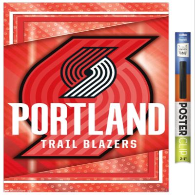 NBA Portland Trail Blazers - Logo 17 Wall Poster, 34L" x 22.4W", Premium Poster & Clip Bundle