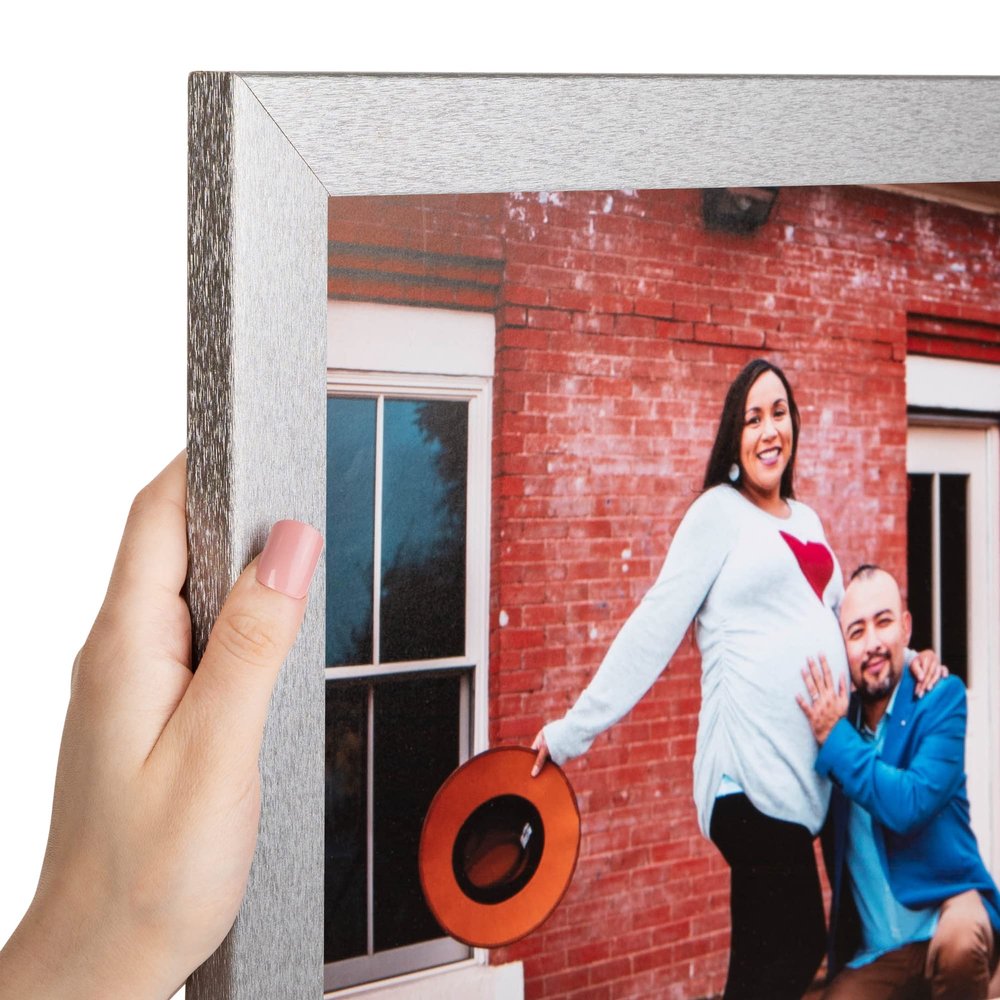 ArtToFrames 25x26 Inch Gray Picture Frame, This 1.25 Inch Custom MDF Poster Frame is Tungsten, Great for Your Art or Photos - Comes with Economy Acrylic