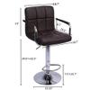 Layee Set of 2 Adjustable Bar Stools, Swivel Barstool Chairs with Back and Armrest, Pub Kitchen Counter Height Round Cushion Barstools 360 Degree Swivel Stool, Coffee view 3