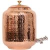 Handicraft Handloom Indian Handmade Hand Hammered Pure Copper Water Dispenser Pot 4 Liter Ayurveda Healing Water Storage Tank Copper Bottle Mug Pitcher With 2 Hammered Glasses view 4