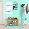 Bamboo 3 Tier Shoe Rack Bench, Premium Shoe Organizer or Entryway Bench, Perfect for Shoe Cubby, Entry Bench, Bathroom Bench, Entryway Organizer, Hallway or Living Room view 4