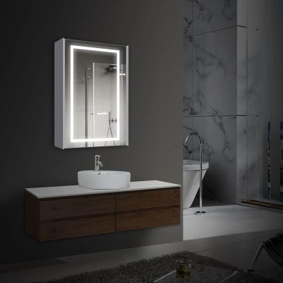 LEDMyplace 24 X 36 Inch LED Double Sided Lighted Bathroom Medicine Cabinet, On/Off Switch, ETL & RoHS Listed, 2115 LM, Surface Mount, Vanity Mirror Storage Cabinet with Lights, Benign Style Mirror