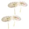 TJ Global PACK OF 4 Japanese Chinese Kids Size 22" Umbrella Parasol For Wedding Parties, Photography, Costumes, Cosplay, Decoration And Other Events - 4 Umbrellas (White) view 3