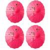 TJ Global PACK OF 4 Japanese Chinese Kids Size 22" Umbrella Parasol For Wedding Parties, Photography, Costumes, Cosplay, Decoration And Other Events - 4 Umbrellas (Hot Pink) view 1
