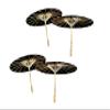 TJ Global PACK OF 4 Japanese Chinese Kids Size 22" Umbrella Parasol For Wedding Parties, Photography, Costumes, Cosplay, Decoration And Other Events - 4 Umbrellas (Black) view 3