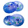 TJ Global PACK OF 4 Japanese Chinese Kids Size 22" Umbrella Parasol For Wedding Parties, Photography, Costumes, Cosplay, Decoration And Other Events - 4 Umbrellas (Blue) view 2