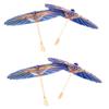 TJ Global PACK OF 4 Japanese Chinese Kids Size 22" Umbrella Parasol For Wedding Parties, Photography, Costumes, Cosplay, Decoration And Other Events - 4 Umbrellas (Blue) view 4