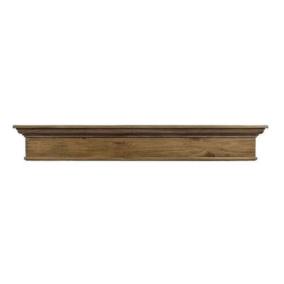 72 Inch Floating Fireplace Mantel Wood Shelf in Vintage Ash - Bellamy from Mantels Direct | Wooden Rustic Wall Shelf Perfect for Dcor and Electric Fireplaces