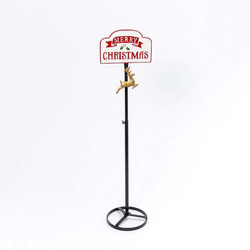 43.5 Inch Metal Wreath Stand - Merry Christmas Sign with Stand