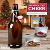 Barcaloo 16oz Amber Glass Beer Bottles for Home Brewing - 12 Pack with Flip Caps - Family Owned American Brand view 3