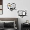 Afuly Floating Shelves - Black Wall Shelf, Heart Shaped Modern Minimalist Storage Rack Organizer for Bedroom, Bathroom, Living Room Home Decor view 2