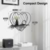 Afuly Floating Shelves - Black Wall Shelf, Heart Shaped Modern Minimalist Storage Rack Organizer for Bedroom, Bathroom, Living Room Home Decor view 3