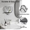 Afuly Floating Shelves - Black Wall Shelf, Heart Shaped Modern Minimalist Storage Rack Organizer for Bedroom, Bathroom, Living Room Home Decor view 4