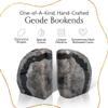 Nature's Decorations A Quality Black Agate Geode Bookends - Heavy Duty with Non-Skid Rubber Bumpers for Shelves, Office, Home Decor - Cool Crystal Stone (1 Pair 4-6 LB) view 3