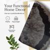 Nature's Decorations A Quality Black Agate Geode Bookends - Heavy Duty with Non-Skid Rubber Bumpers for Shelves, Office, Home Decor - Cool Crystal Stone (1 Pair 4-6 LB) view 4