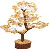TALO Gemstone Money Tree Feng Shui Bonsai for Reiki Healing Chakra Stone Balancing Energy Generator Spiritual Meditation (Yellow Aventurine (Silver Wire)) view 1