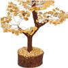 TALO Gemstone Money Tree Feng Shui Bonsai for Reiki Healing Chakra Stone Balancing Energy Generator Spiritual Meditation (Yellow Aventurine (Silver Wire)) view 2