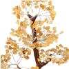 TALO Gemstone Money Tree Feng Shui Bonsai for Reiki Healing Chakra Stone Balancing Energy Generator Spiritual Meditation (Yellow Aventurine (Silver Wire)) view 3