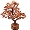 TALO Gemstone Money Tree Feng Shui Bonsai for Reiki Healing Chakra Stone Balancing Energy Generator Spiritual Meditation (Carnelian (Silver Wire)) view 1