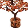 TALO Gemstone Money Tree Feng Shui Bonsai for Reiki Healing Chakra Stone Balancing Energy Generator Spiritual Meditation (Carnelian (Silver Wire)) view 2