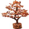 TALO Gemstone Money Tree Feng Shui Bonsai for Reiki Healing Chakra Stone Balancing Energy Generator Spiritual Meditation (Carnelian (Silver Wire)) view 3