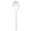 Dixie PSM21 Plastic Cutlery, Mediumweight Soup Spoons, White, 1000/Carton (DXEPSM21) view 1