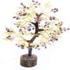 TALO Gemstone Money Tree Feng Shui Bonsai for Reiki Healing Chakra Stone Balancing Energy Generator Spiritual Meditation (Citrine & Amethyst (Silver Wire)) view 4