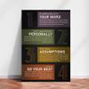 Anna Flora The Agreements Poster - Four Ways to Change Your Life Horizontal Print Motivational Print Poster Dcor Home Office view 1