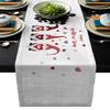 Edwiinsa Mother's Day Cotton Linen Table Runner Geometric Rectangle Plate Mat Dresser Scarves, Doodle Love Heart Mom Gnomes Outdoor Rug Runner for Coffee Dining Banquet Home Decor 18 x 72 inch view 1