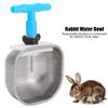 5Pcs Stainless Steel Automatic Rabbit Drinker Nipple Drinking Bowl Waterer Farm Accessory(Large Bowl with Tee Connector ) view 3