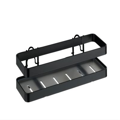Wenko Spice Rack, Metal, Black, 22 x 5,5 x 7 cm