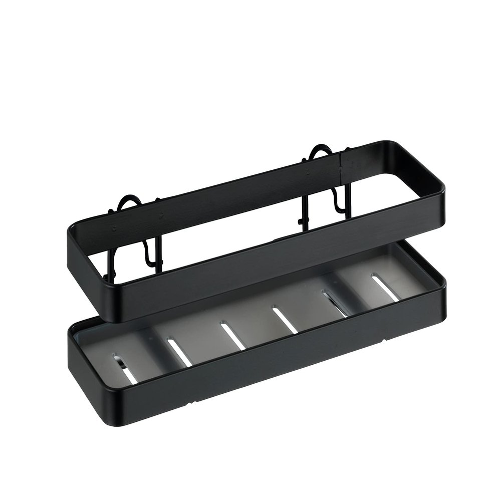 Wenko Spice Rack, Metal, Black, 22 x 5,5 x 7 cm
