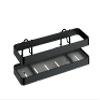Wenko Spice Rack, Metal, Black, 22 x 5,5 x 7 cm view 1