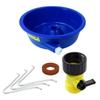 Blue Bowl Gold Concentrator Bowl with Control Valve, Wire Legs and Instructions view 1