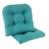 Klear Vu Gripper Overstuffed Universal Non-Slip Dining Chair Cushions for Kitchen Decor or Office Use, U-Shaped Skid-Proof Seat Pad, 17x17 Inches, 2 Count (Pack of 1), Solid Teal view 1