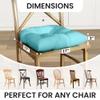 Klear Vu Gripper Overstuffed Universal Non-Slip Dining Chair Cushions for Kitchen Decor or Office Use, U-Shaped Skid-Proof Seat Pad, 17x17 Inches, 2 Count (Pack of 1), Solid Teal view 3