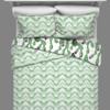 HNU 3 Piece Cactus Quilt Set Queen - Full, Casual Glam Modern Contemporary Graphic Print All Season White and Green Bedding Reversible Chevron Stitched Soft Cozy Comfy Cotton view 2