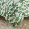 HNU 3 Piece Cactus Quilt Set Queen - Full, Casual Glam Modern Contemporary Graphic Print All Season White and Green Bedding Reversible Chevron Stitched Soft Cozy Comfy Cotton view 3
