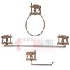 PRAYING COWBOY Bathroom Accessory Set 3 Pieces Metal Rustic Western Towel Bar view 1
